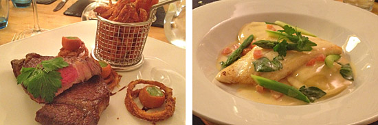 Sirloin Steak, Turbot fillet