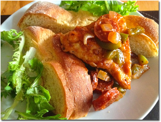 Chicken Chorizo with Brioche