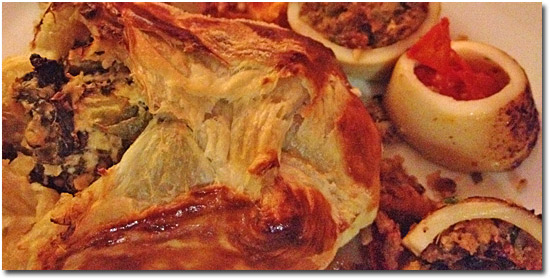 Monkfish Wellington & Stuffed Squid